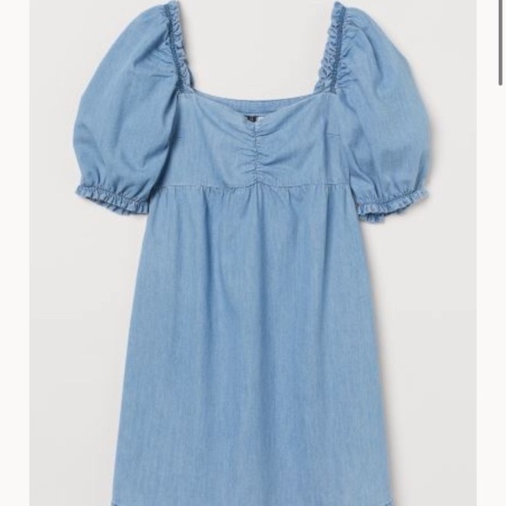 H&M Denim Puff Sleeve Dress